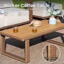 Modern Swivel Rattan Patio Conversation Sofa Set