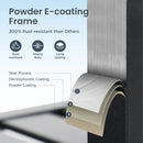 PHI VILLA 7-Piece Outdoor Patio Dining Set With Steel Panel Table and 6 Swivel Chairs