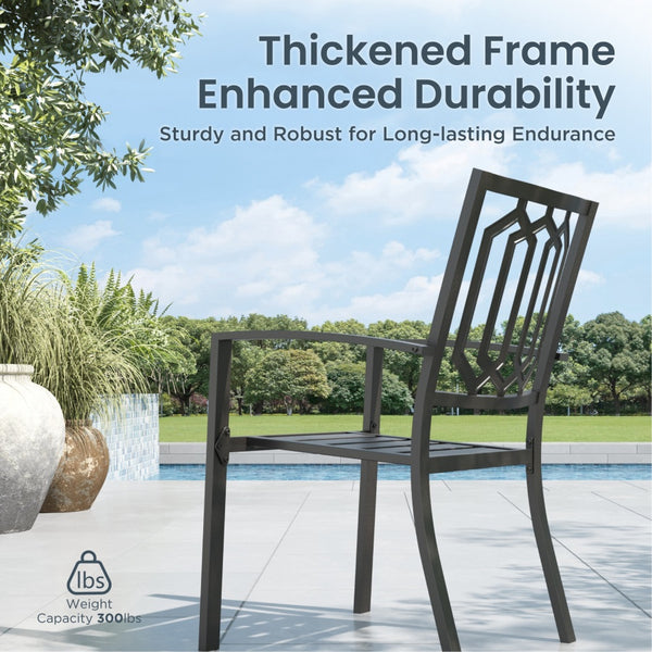 7/ 9-Piece Patio Dining Sets with Extendable Table and Stackable Chairs PHI VILLA