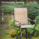 Phi Villa Outdoor Swivel Textilene Bar Stools