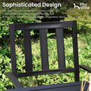 9-Piece Patio Dining Set with 60" Large Square Table for Garden, Big Family Phi Villa