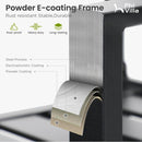 9-Pcs Patio Dining Set with 60" Square Table and Fashionable Steel Chairs