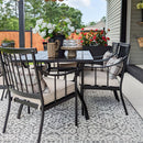 7-Piece Patio Dining Set with Rectangle Table & 6 Fashionable Dining Chairs