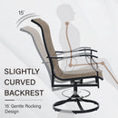 5-Piece Patio Dining Set with High-back Padded Swivel Chairs for Deck, Porch Phi Villa