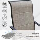 Phi Villa 5-Piece Outdoor Dining Set with Round Table & Textilene Swivel Chairs