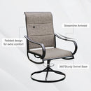 7-Piece Patio Dining Set with Swivel Chairs for Backyard PHI VILLA