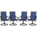 Patio Upgraded Padded Swivel Dining Chairs for Porch, Deck, Backyard PHI VILLA