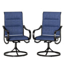 Patio Upgraded Padded Swivel Dining Chairs for Porch, Deck, Backyard PHI VILLA
