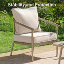 5-Seater Windsor Wood-Like Metal Sofa Set