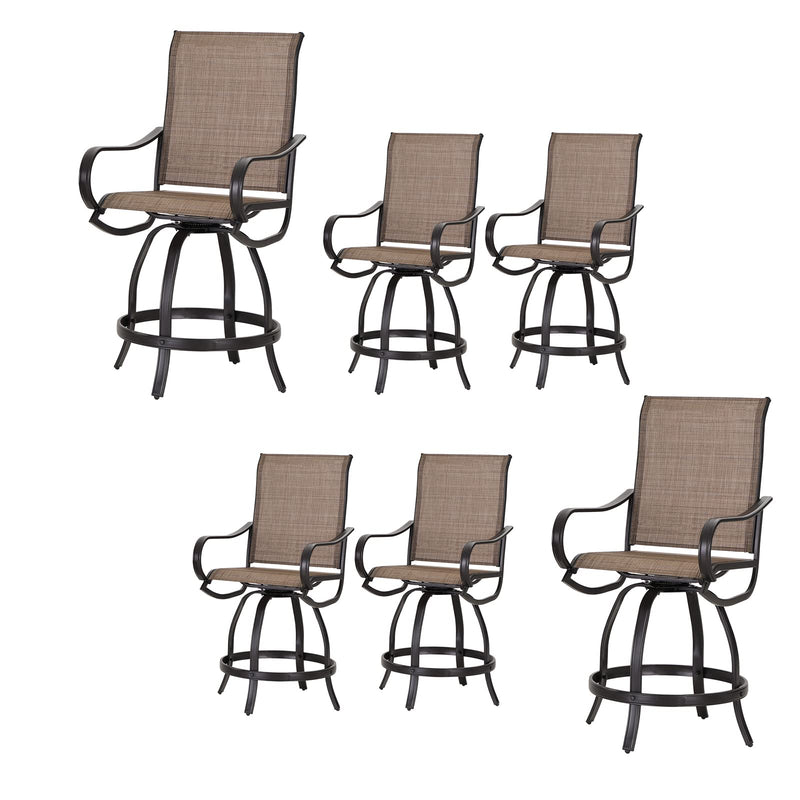 Phi Villa Outdoor Swivel Textilene Bar Stools