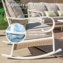 7-Seater Patio Metal All-White Sofa Set with Loveseat for Sale