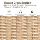 5-Seater Patio Metal All-White Sofa Set with Rattan Edge for Sale