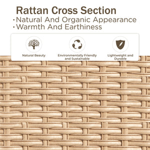 7-Seater Patio Metal All-White Sofa Set with Rattan Edge for Sale