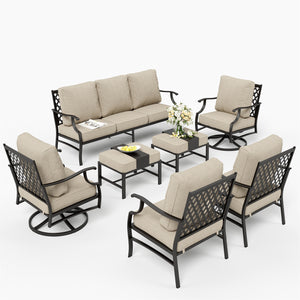 9-Seater Outdoor Metal Diamond Sofa Set for Sale