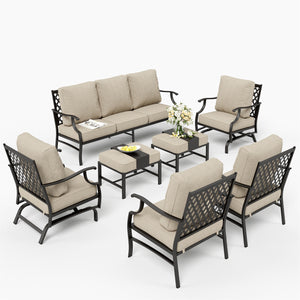 9-Seater Outdoor Metal Diamond Sofa Set for Sale