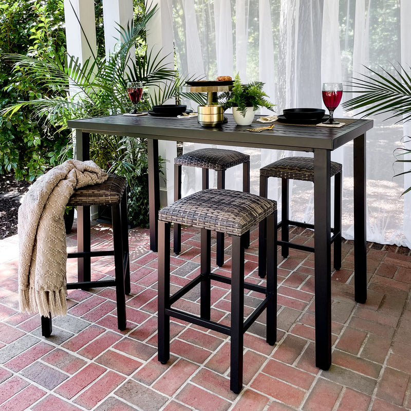 Phi Villa 5 Piece Bar Height Dining Set