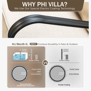 5-Seater Outdoor Metal and Rattan Cocoa Sofa Set wth Fire Pit Table