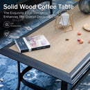 5-Seater Outdoor Metal and Rattan Cocoa Sofa Set with Coffee Table