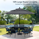 PHI VILLA 10ft 3 Tier Auto-tilt Patio Umbrella Outdoor Double Vented Umbrella