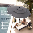 PHI VILLA 10ft 3 Tier Auto-tilt Patio Umbrella Outdoor Double Vented Umbrella