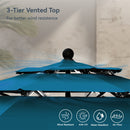 PHI VILLA 10ft 3 Tier Auto-tilt Patio Umbrella Outdoor Double Vented Umbrella