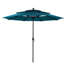 PHI VILLA 10ft 3 Tier Auto-tilt Patio Umbrella Outdoor Double Vented Umbrella