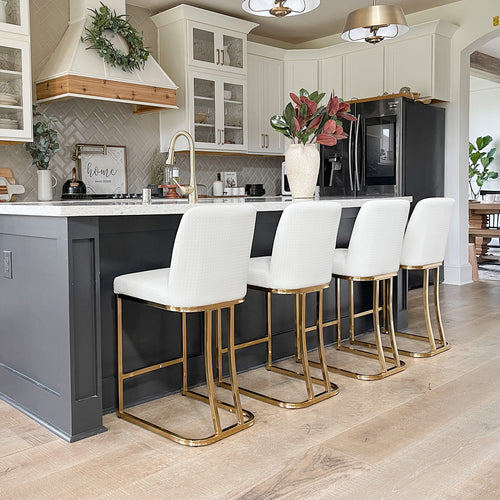 24 Inch Modern PU Leather Counter Stools for Kitchen Island