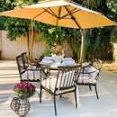 Streamline Steel Fixed Chairs for Outdoor Dining