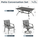 Calabash 7-Piece Patio Dining Set with Mixed Chairs