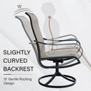 7-Piece Patio Dining Set with Enlarged Table & Textilene Swivel Chairs for Garden,Deck Phi Villa