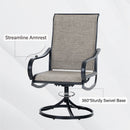 7-Piece Patio Dining Set with Enlarged Table & Textilene Swivel Chairs for Garden,Deck Phi Villa