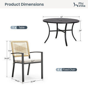 Sarasota 4/6/8-Seater Outdoor Dining Set with Round Table