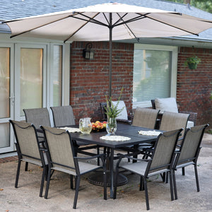 9-Piece Patio Textliene Dining Set for Family Reunion PHI VILLA