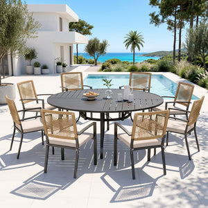 Sarasota 4/6/8-Seater Outdoor Dining Set with Round Table