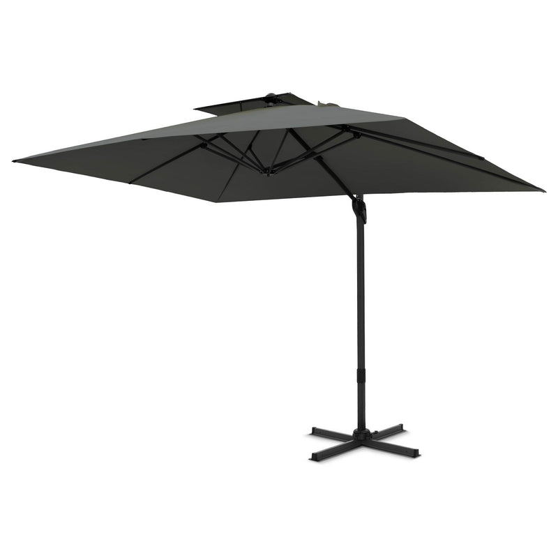 Automatic Hydraulic Cantilever Umbrella 360-Degree Outdoor Patio Parasols Umbrellas