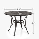 Phi Villa Cast Aluminum Enlarged Round High Pub Table
