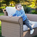 Classic Wicker Garden Sofa Set with Ottomans