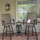 Outdoor Textilene All-Weather Swivel Bar Stools With Arms PHI VILLA