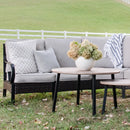 Curved Outdoor Sectional Sofa in Elegant Vines Design