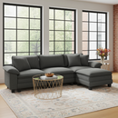 Cloud-like Living Room Sofa Couch Modular Sectional Corduroy Large Set