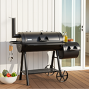 BBQ grill smoker  with offset smoke box
