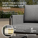 Grey KSLIN™ 5 Seat Patio Sofa with Marble Table