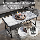 Grey KSLIN™ 5 Seat Patio Sofa with Marble Table