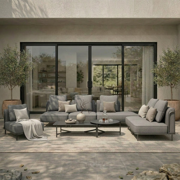 Marfa Oversized Modular Patio Sofa with Nesting Table