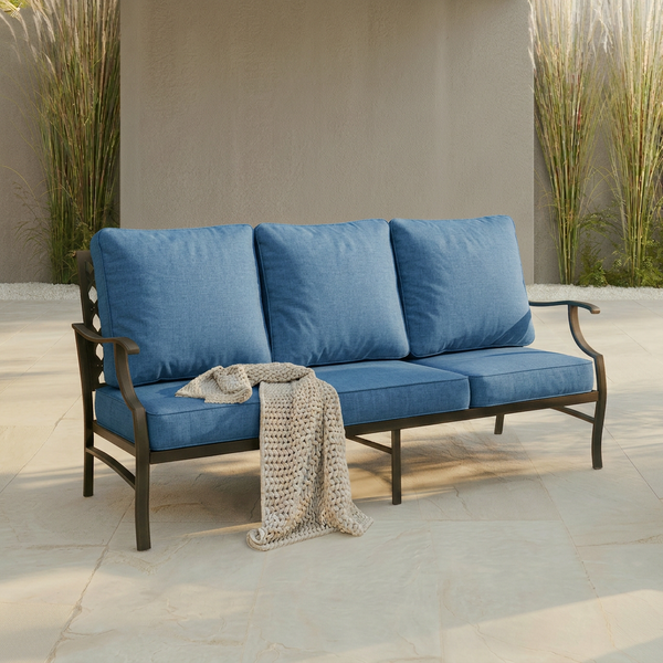 Patio Metal Loveseat-Add-On Couch for Diamond Sofa Set