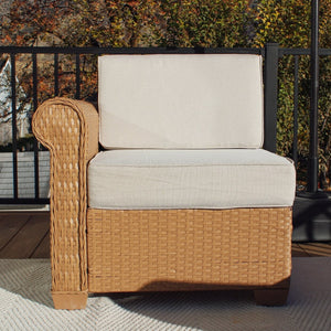 Outdoor Wicker Sectional with Rattan Coffee Table