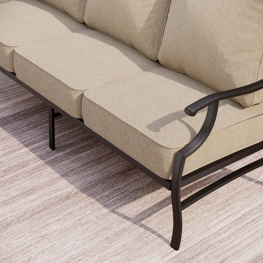 Patio Metal Loveseat-Add-On Piece for Diamond Sofa Set