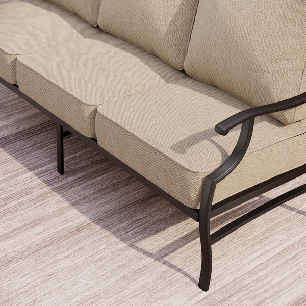 Patio Metal Loveseat-Add-On Couch for Diamond Sofa Set