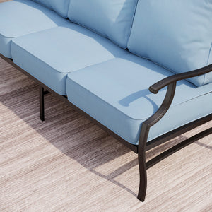 Patio Metal Loveseat-Add-On Couch for Diamond Sofa Set