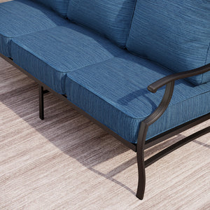 Patio Metal Loveseat-Add-On Couch for Diamond Sofa Set